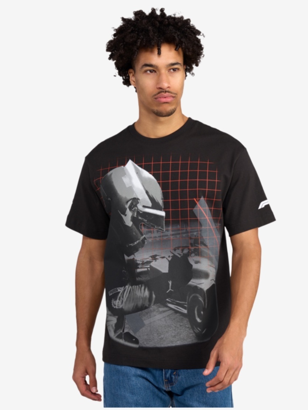 Puma F1 driver tee shirt black graphic size M new formula 1 racing
